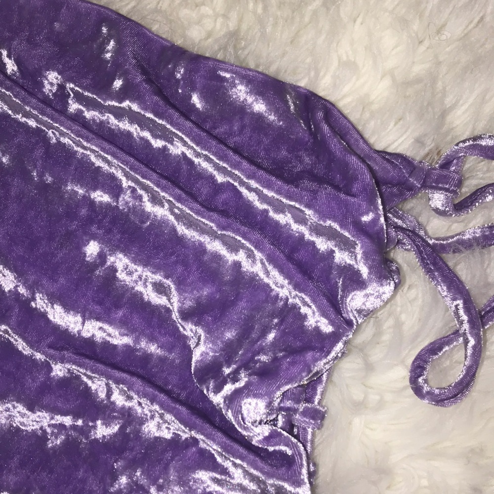 Beautiful sexy velour mini dress size small - Picture 9 of 16